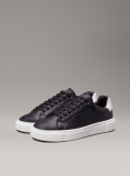 Black Leather Trainers  Women