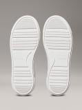 White Leather Platform Trainers  Women