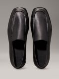 Μαύρο Δερμάτινα Τετράγωνα Loafers  Γυναίκα