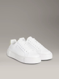 White Leather Platform trainers  Women