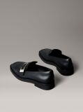 Μαύρο Δερμάτινα Loafers Με Apron Μύτη  Γυναίκα
