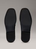 Μαύρο Δερμάτινα Loafers Με Apron Μύτη  Γυναίκα