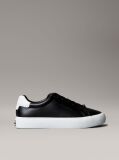 Μαύρο Δερμάτινα Sneakers  Με Ανάγλυφο Λογότυπο  Γυναίκα