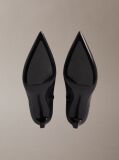 Black Leather Kitten Heel Tall Zip Boots  Women