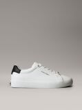 Λευκό Sneakers Από Απαλό Δέρμα Και Ανάγλυφο Λογότυπο  Γυναίκα