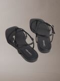 Black Amira - Square Toe Flat Sandals  Women
