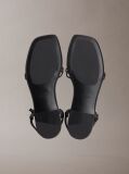 Black Amira - Square Toe Flat Sandals  Women