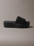 Black Amelia - Mesh Platform Sliders  Women