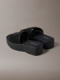 Black Amelia - Mesh Platform Sliders  Women