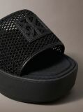 Black Amelia - Mesh Platform Sliders  Women