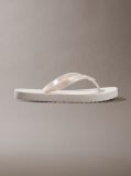 Silver Arwa - Metallic Pearlised Flip Flops  Women