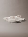 Silver Arwa - Metallic Pearlised Flip Flops  Women