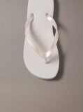 Silver Arwa - Metallic Pearlised Flip Flops  Women