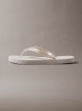 Silver Arwa - Metallic Pearlised Flip Flops  Women