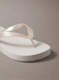 Silver Arwa - Metallic Pearlised Flip Flops  Women