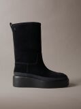 Black Suede Water Repellent Platform Boots  Women
