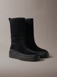 Black Suede Water Repellent Platform Boots  Women