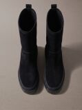 Black Suede Water Repellent Platform Boots  Women