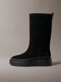 Black Suede Water Repellent Platform Boots  Women