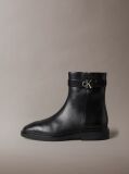 Black Leather Signature Ankle Boots  Women