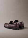 Καφέ Thea - Δερμάτινα Loafers Με Πιέτες  Γυναίκα