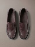Καφέ Thea - Δερμάτινα Loafers Με Πιέτες  Γυναίκα