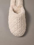 Pink Faux Fur Logo Slippers  Women