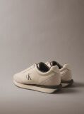 Beige Leather Signature Logo Runner Sneakers  Women