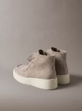 Beige Suede Platform Desert Boots  Women