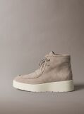 Beige Suede Platform Desert Boots  Women