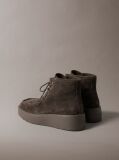 Brown Suede Platform Desert Boots  Women