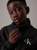 Black Hooded Windbreaker  Boys