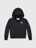 Black Hooded Windbreaker  Boys