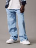 Blue Relaxed Chambray Chino Trousers  Boys