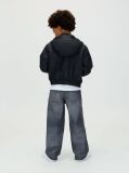 Black Hooded Harrington Jacket  Boys