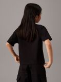 Black Kids' Boxy Cotton T-shirt  Girls