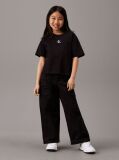 Black Kids' Boxy Cotton T-shirt  Girls