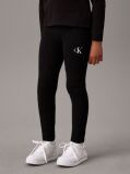 Black Slim Logo Leggings  Girls