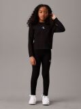 Black Slim Logo Leggings  Girls