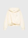 Beige Soft Twist Hoodie  Girls