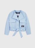 Blue Felt Wrap Jacket  Girls