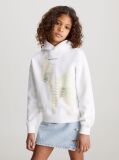 White Graphic Logo Hoodie  Girls