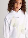 White Graphic Logo Hoodie  Girls