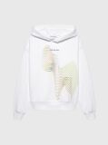 White Graphic Logo Hoodie  Girls