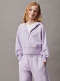 Purple Zip Through Hoodie  Girls