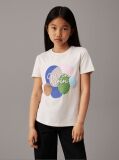 Μπεζ Άνετο T-Shirt Με Πολύχρωμο Σχέδιο  Κορίτσι