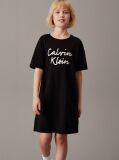 Μαύρο Oversized T-shirt Φόρεμα Με Λογότυπο  Κορίτσι
