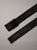 Black Unisex Canvas Logo Belt  Kids Unisex