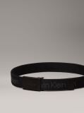 Black Unisex Canvas Logo Belt  Kids Unisex