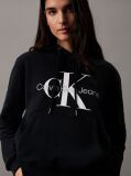 Μαύρο Hoodie Με Μονόγραμμα  Γυναίκα